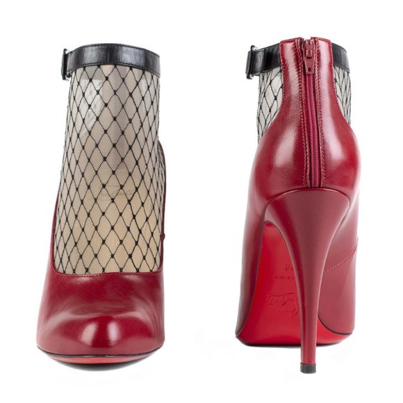 Christian Louboutin Leather Ankle Boots Red 37 - Picture 7 of 7